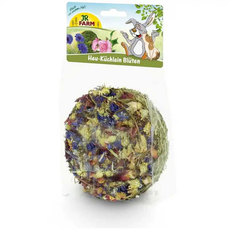 Sparpaket 2 x 75 g JR Farm Heu-Küchlein Blüten Nager Snack Neue Ware